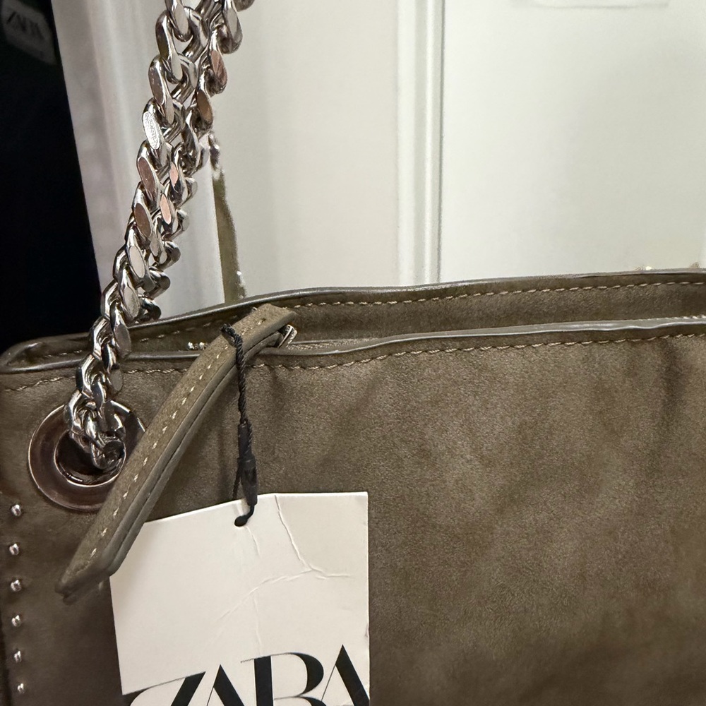 Stylish khaki Chain Shoulder Bag - Picture 5 of 6